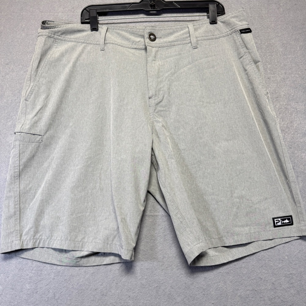 Pelagic Mens Gray Hybrid Fishing Shorts Size 40 Performance Stretch‎ 14380-00